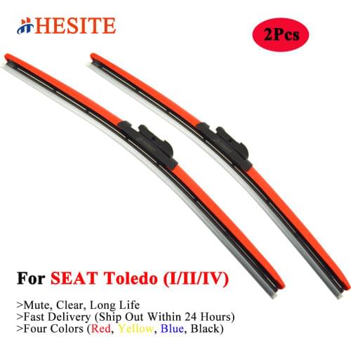 HESITE Color Winshield Wiper Blades For SEAT Toledo 2 3 4 1M 1L MK1 MK2 MK3 MK4 Model Accessories 1998 1999 2000 2001 2015 2016