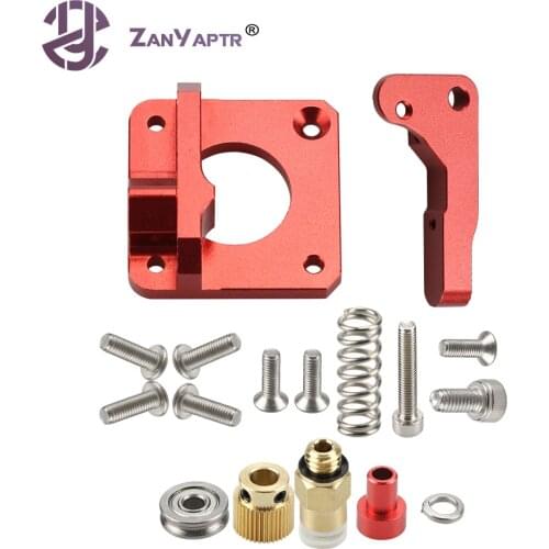 1Set 3D Printer Parts MK8 MK9 Red Remote Extruder Aluminum Block All Metal Bowden Exruder Kit Right / Left Hand 1.75mm Filament