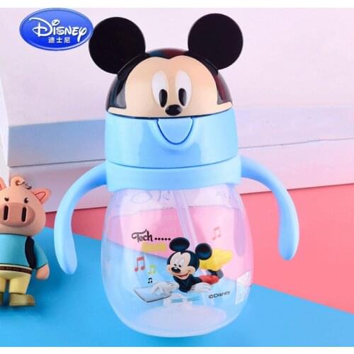 Disney Childrens drinking cup Kindergarten learning cup baby choking straw cup children drinking kettle thermos bottle