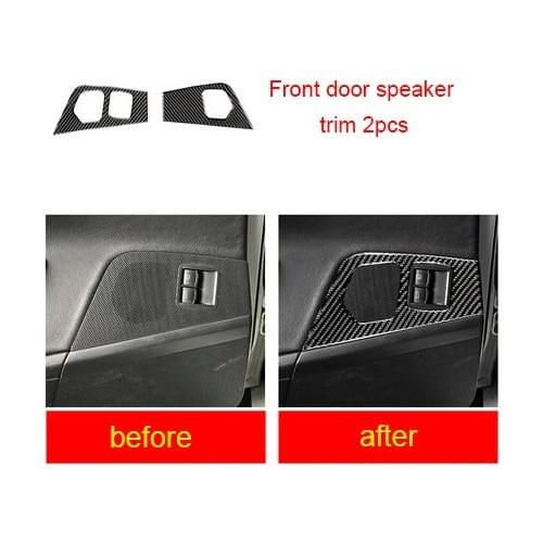 For Volkswagen Magotan 2012-2016 CC 2012-2018 passat B7 carbon fiber Front door speaker trim 2pcs