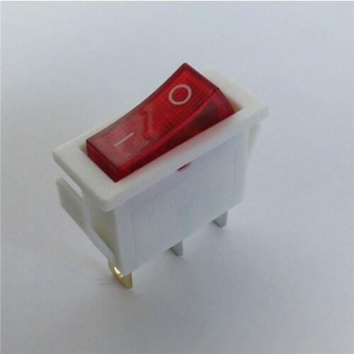 5pc/set KCD3 Cooker Electric Frying Pans Rocker Switch with Light ON-OFF Three Feet Small Switch with Red Light 15A 250V