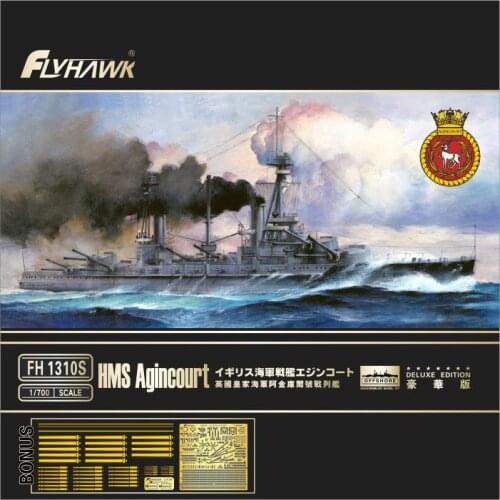 Flyhawk FH1310S 1/700 HMS Battleship Agincourt [Deluxe Edition] Model Kit