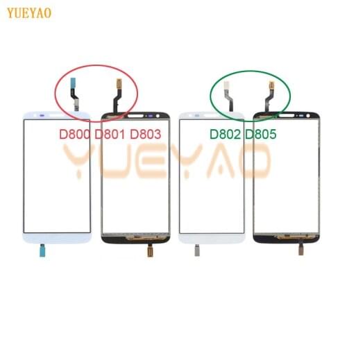 G2 Touchscreen For LG G2 D802 D805 and G2 D800 D801 D803 Touch Screen Digitizer Glass Lens Panel Sensor Outer Touch black white