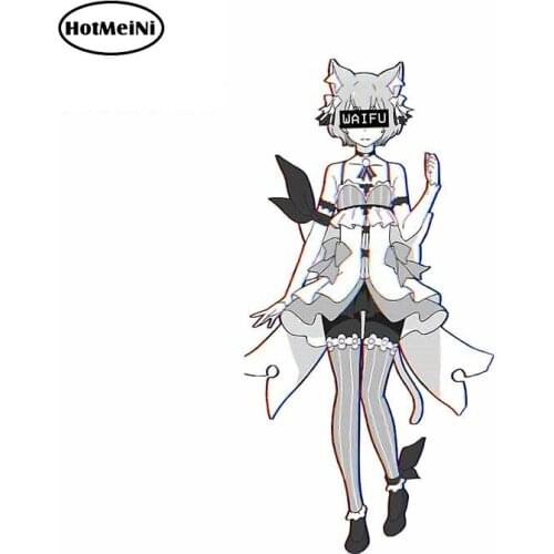 HotMeiNi 13cm x 6.8cm for Felix Waifu Cute Dress Girl Anime Surfboard VAN Car Stickers Anime Personality Bumper RV Trunk Decal