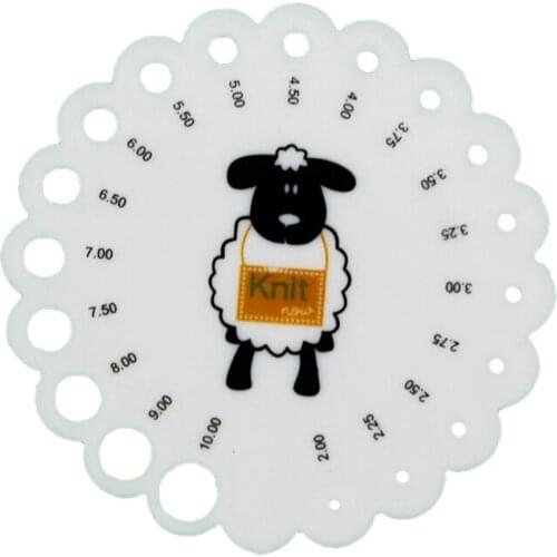 Knitting Tools Round Sweater Needle Ruler High Quality Plastic Needle Plastic Needle Gauge Small Sheep Round