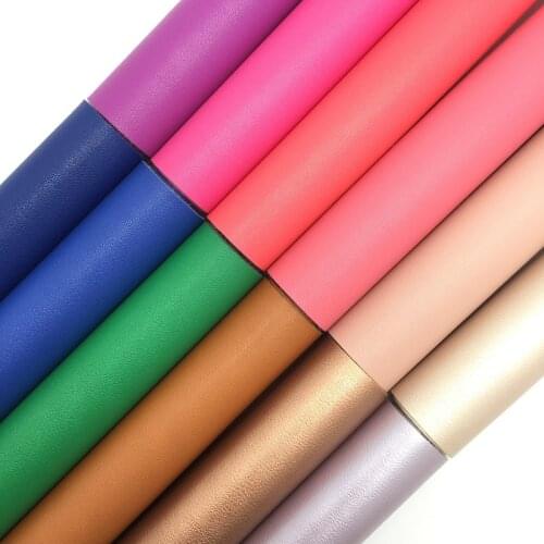 Onefly Wholesales Dropshipping Leather Supplier Smooth Faux Synthetic Vinly Leather Fabric Sheet Felt Backing For Bow DIY FZ095
