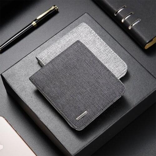 Men Wallets Fashion Solid Color Cross Pattern Open Multi Card Position Wallet Waterproof Men Purse for Unisex