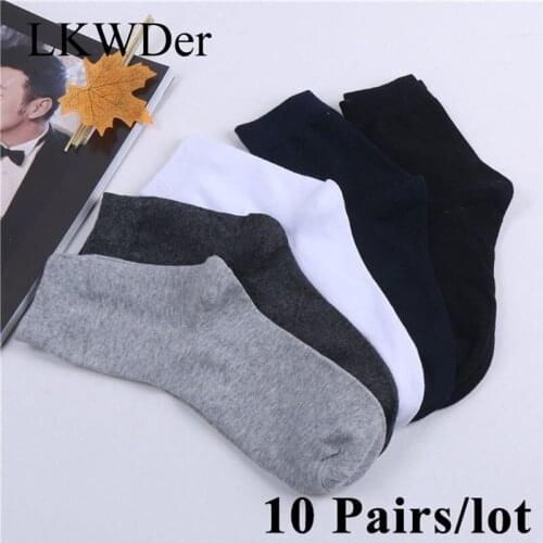 10 Pairs/lot 2021 Mens Cotton Socks New style Black Business Men Socks Breathable Autumn Winter for Male Meias Calcetines