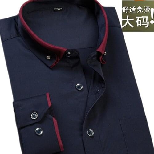 New arrival spring autumn mens long-sleeve shirt dress fashion casual super large cotton formal giant man plus size M -9XL