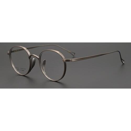 Japanese Handmade Retro Eyeglasses Super Light Titanium Round Glasses Frame Men And Women Myopia Prescription Optical Eyewear
