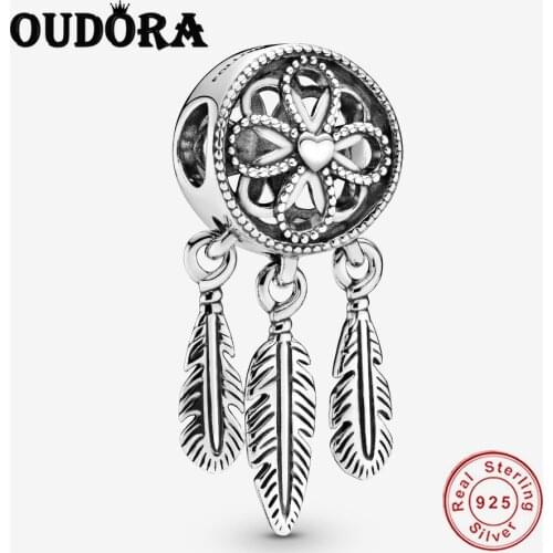 925 Silver Spiritual Dreamcatcher Charm Fit Original Pandora Charms Silver 925 Bracelet Silver Fashion Jewelry Berloque