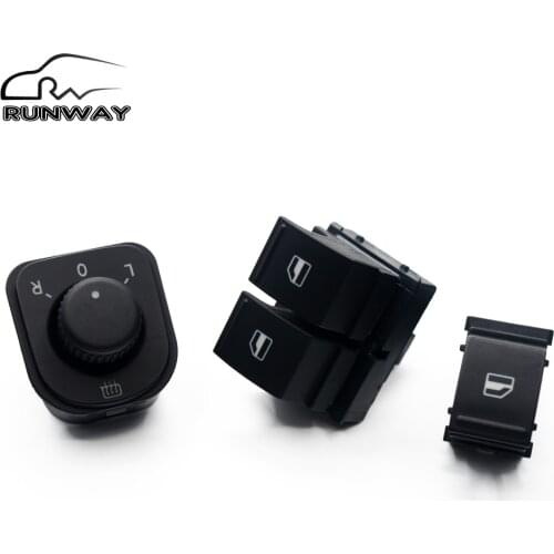 Factory direct sales!Power Side Mirror Window Switch Button For Volkswagen VW Tiguan Caddy Jetta Golf 5 MK5 V Puls Passat B6
