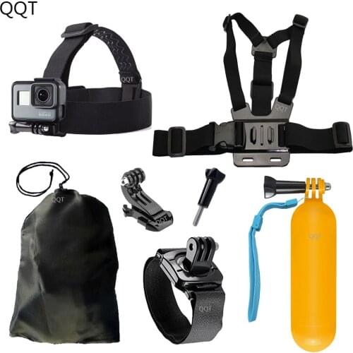 QQT Applicable to Go Pro Hero 9 8 7 6 5 4 3 Accessories Set Suitable for sports camera XiaomiYi 4 K Sjcam H9R SOOCOO