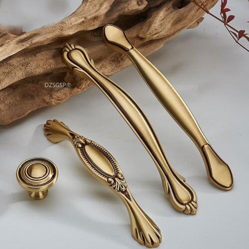 Knurled Cabinet Cupboard Pull Gold Brass Kitchen Drawer Knob Closet Door Handles Antique House Hardwares