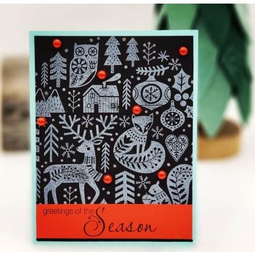 Happy Holidays Christmas Flowers Snowflake Transparent Silicone Clear Stamp For Scrapbooking DIY Craft Decoration Soft Stamp