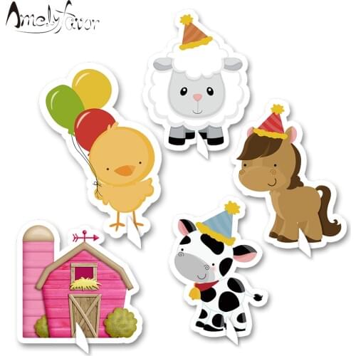 Farm Animals Theme Series 2 Table Centerpiece Birthday Festival Event Party Decorations Supplies Baby Shower Animal Party Decor