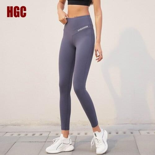 Printed Letter High Waist Yoga Pants Women Sweatpants Tight Running Fitness Gym Workout Training Sports Leggings HGC