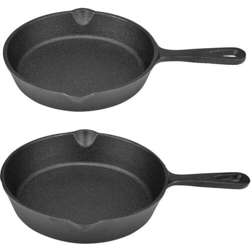Skillet 16cm/20cm Vintage Cast Iron Skillet Non-Stick Burnt Skillet for Gas Ovens Induction Cooker Ceramic Electric Stove