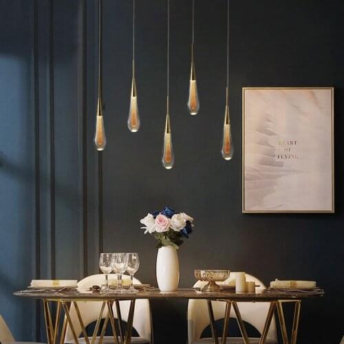 Modern Luxury Pendant Lights Decor Lighting Gold Plating Kitchen Hotel Hall Nordic Home Living Room Hanging Lamp Bedroom Lamp