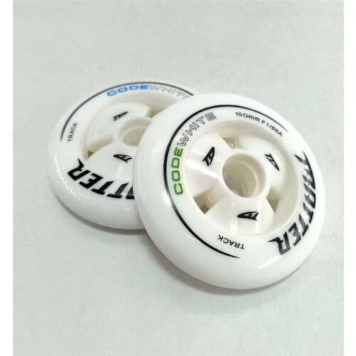Super worth 8 pieces MATTER CODE WHITE F1 110mm inline speed skates wheel for powerslide PS long lasting distance race roll tyre