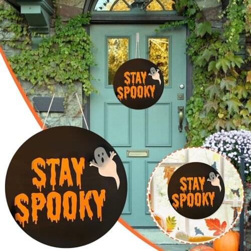 Halloween Ornament Welcome Sign Decorative Vintage Wall Hanging Home Garden Room Decoration Accessories Decoracao Para Sala