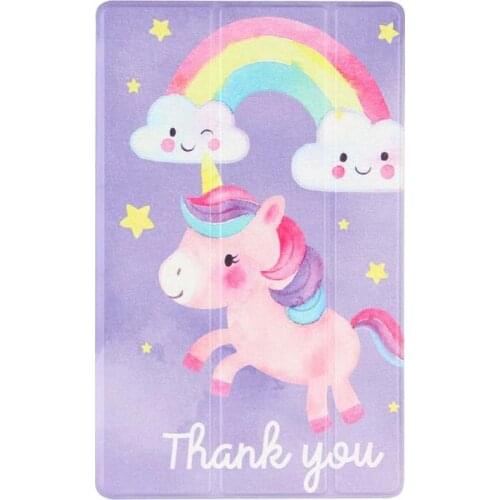 Ultra Slim Cute Unicorn Case For Lenovo Tab M10 HD (2nd Gen) TB-X306X X306F X306 10.1'' Stand Foldable Transparent Back Cover