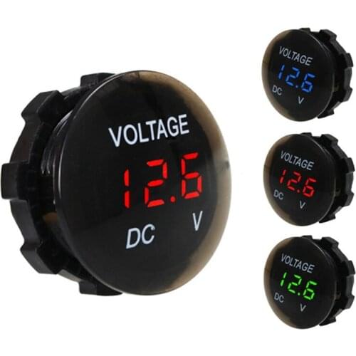 Universal Car Voltage Meter LED Panel Digital Display Volt Voltmeter Tester For Motorcycle Truck Auto 12V-24V Accessories