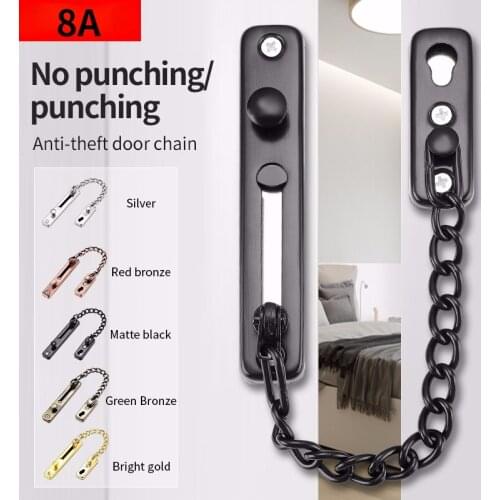 Anti-theft Chain Door Chain Home Door Latch Door Lock Anti-theft Lock Security Lock Door Lock Anti-lock Pin Punch-free BOLT PULG
