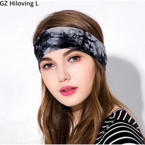 GZHilovingL Women Stretch Soft Turban Headband Cotton Dye Tie Head Wrap For Women Girls Hair Accessories Women Sport hairband