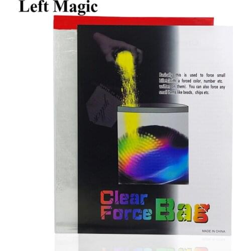 1 Pcs Clear Force Bag Magic Tricks Close Up Magic Illusion Mentalism Stage Magic Props Street Accessories