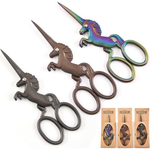 1Pc Vintage DIY Tailor Scissors Sewing Shears Multi-purpose Horse Shaped Embroidery Scissors Thread Scissors Beauty Cutter Tools