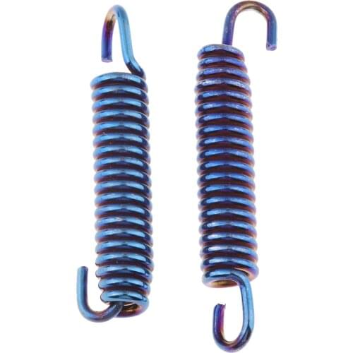 2PCS Motorcycle Exhaust Pipe Stainless Steel Hook Spring Tension Retractors