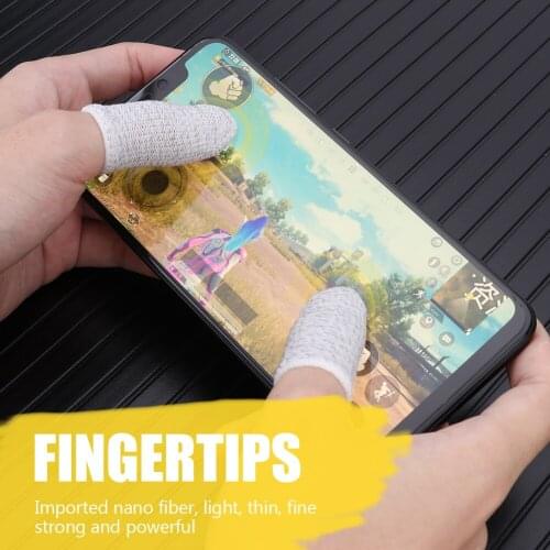 2x Breathable Game Controller Finger Cover Sweat Proof Thumb Sleeve (A)