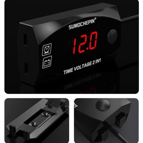 Car Voltmeter Ammeter Digital Panel Tester Led Display Appliances For Car Auto Motorcycle Accessories DC12V Waterproof