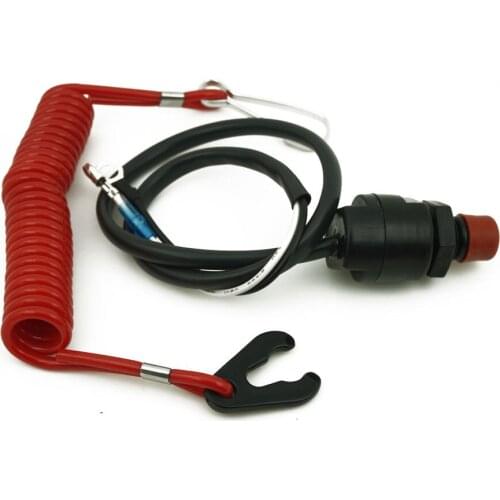 Free Shipping Universal For Boat Canoe Outboard Engine Motor Kill Stop Switch & Safety Lanyard