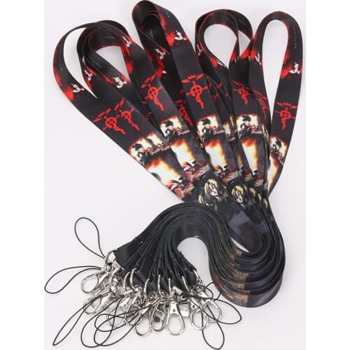 44cm Fullmetal Alchemist Mobile Phone Rope Neck Straps Neck Rope Keys ID Card Lanyard Necklace