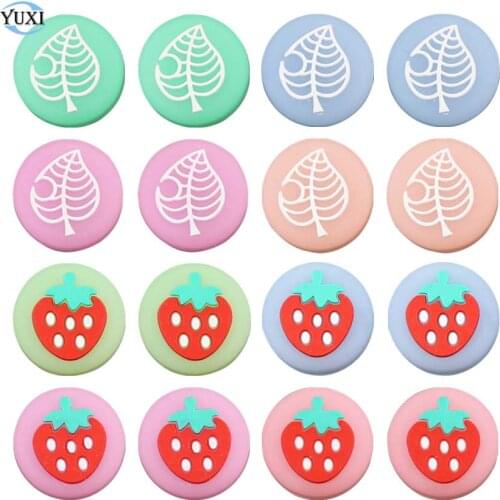 YuXi 4pcs Luminous Thumb Stick Grip Cap Joystick Cover For Nintend Switch Lite NS Joy-Con Controller Gamepad Thumbstick Case