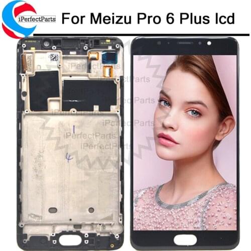 5.7'' For Meizu pro 6 plus LCD screen display+ Touch panel Digitizer with frame for meizu pro 6 plus white/black Free shipping