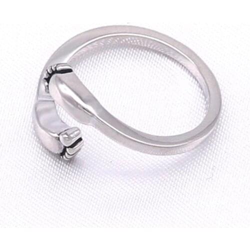 Feet Shape Knitting Ring Adjust Finger Wear Thimble Yarn Guide Adjustable Knitting Loop Crochet Ring Household Accessories