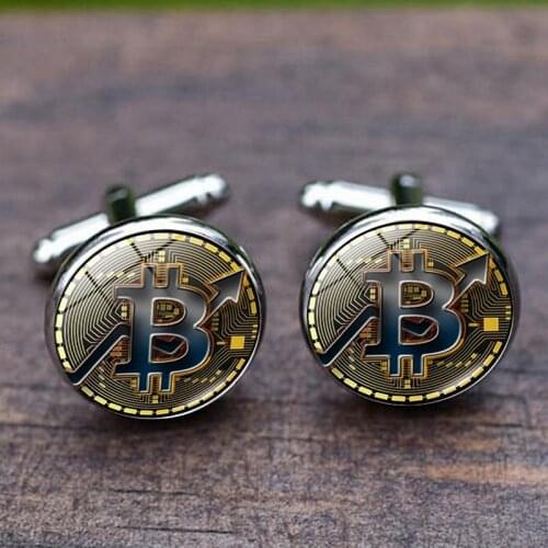 French Shirt Cufflinks Mens Metal Banquet Round Bit Coin Button Creative Exquisite High Quality Cuff Link Gifts