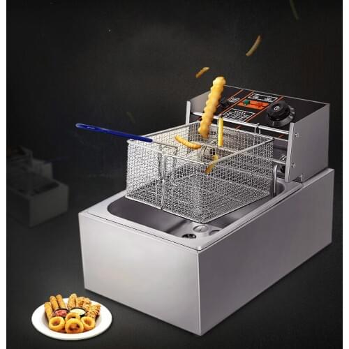 Electric Deep Fryers blast furnace single cylinder frying pan commercial electric fryer Fried chicken rib NEW