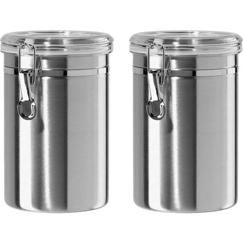 Airtight Canisters Sets for the Kitchen Stainless Steel - Beautiful for Kitchen Counter, Small 32oz, Food Storage Container, T