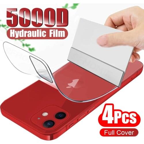 4PCS Full Cover Hydrogel Film For iPhone 11 12 Screen Protector 6 7 8 Plus XR X XS Max 11 12 Pro Max Back Soft Film Not Glass