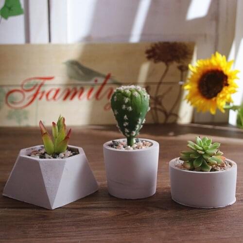 Flowerpot Silicone Mold Plaster Resin Micro Landscape Desktop Plant Mini Flowerpot Mold Candle Holder Mold