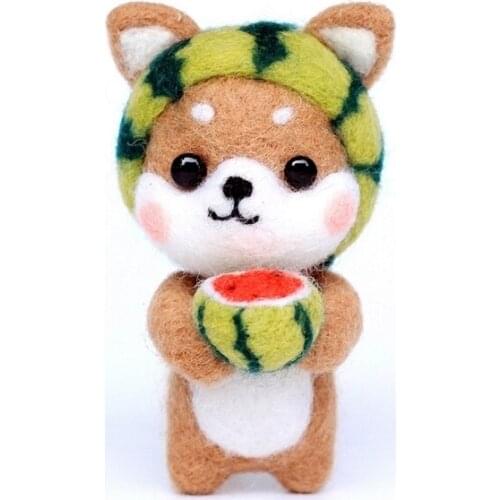 Needle Felting Kits for Beginners Merino Mini Dog, Felting Mat, Felting Needles, Finger Guards, Instruction, DIY Felt Craft (E)