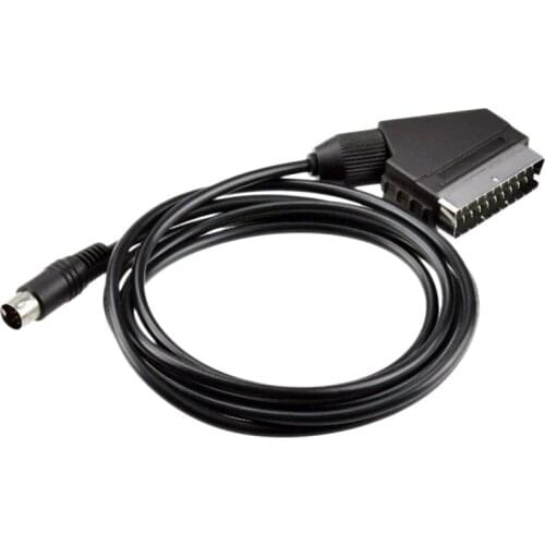 JABS (2Pcs)1.8M/6FT RGB Scart Cable, AV Cable Audio and Video Lead Connector, for SEGA MD1 Game Console