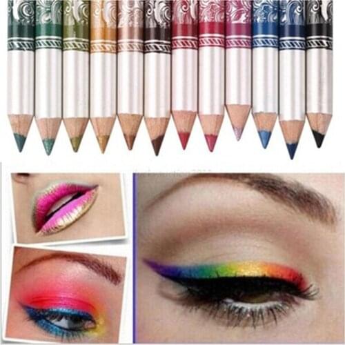 12Pcs/Set Eye Liner Pencil Long Lasting Pigment 12 Colors Eyeliner Pen Eye Cosmetics Makeup Tool Womens Cosmetics