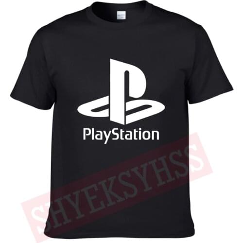 Summer Mens Cotton T shirt Playstation Tshirt Games Clothing Short Sleeve Mens Boys Fun Gift O Neck Tops PS2 PS3 PS4 PS5