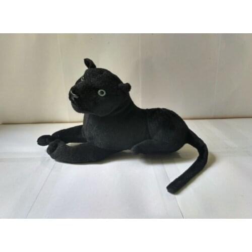 Small real life plush black leopard toy plush pathers doll gift about 50cm 3036