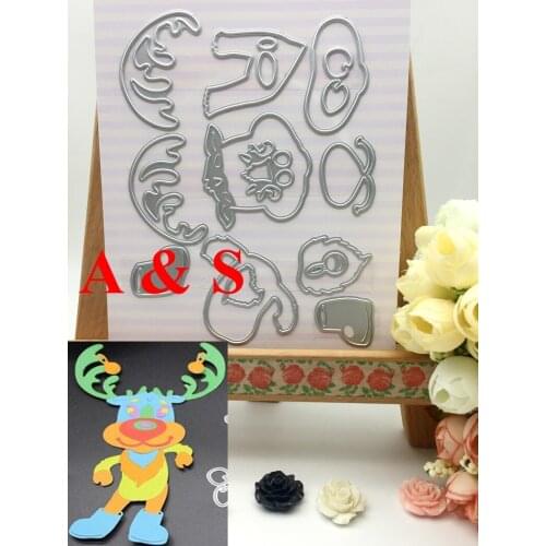 METAL CUTTING DIES Cartoon Christmas Deer gift Scrapbook card album wedding paper craft home decor embossing stencil punch H17